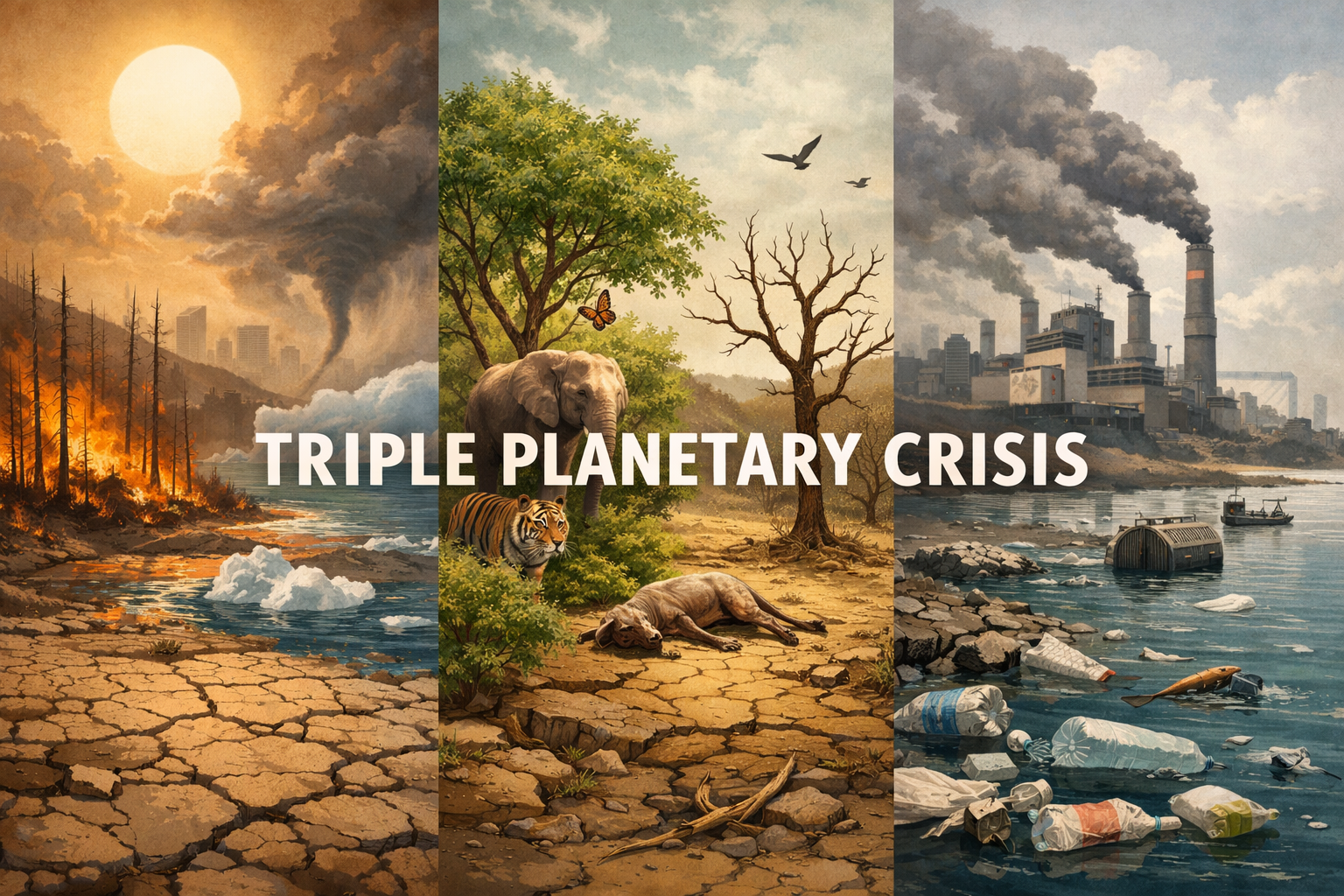Illustrasi 2026 Indonesia Terjebak dalam 'Triple Planetary Crisis', MenLH Hanif: Sungai Kita Tak Ada yang Bersih