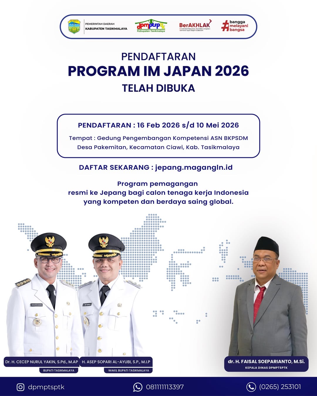 Pendaftaran Magang Jepang IM Japan 2026 di Kabupaten Tasikmalaya Resmi Dibuka