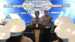 2 Anggota Polres Ciamis Terima Kenaikan Pangkat Pengabdian di April 2026