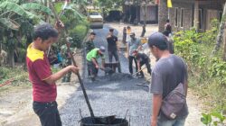 Satgas TMMD di Parungponteng Wujudkan Jalan Desa Semi Hotmix