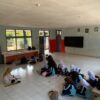 Siswa SMPN 1 Bantarkalong Terpaksa Belajar di Ruangan Darurat