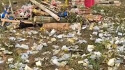 Usai Upacara HUT RI, SOR Mangunreja Dipenuhi Sampah